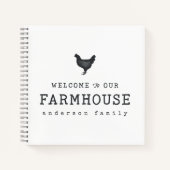 Welkom bij onze boerderij in Land Rustic Chicken Notitieboek (Voorkant)