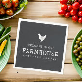 Welkom bij onze boerderij in Land Rustic Chicken Servet