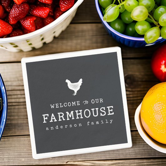 Welkom bij onze boerderij in Land Rustic Chicken Servet