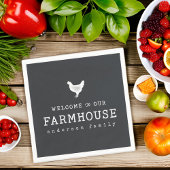 Welkom bij onze boerderij in Land Rustic Chicken Servet