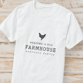 Welkom bij onze boerderij in Land Rustic Chicken T-shirt