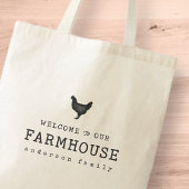 Welkom bij onze boerderij in Land Rustic Chicken Tote Bag