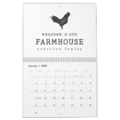 Welkom bij onze boerderij Land Rustic Rooster Kalender (Jan 2027)