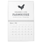 Welkom bij onze boerderij Land Rustic Rooster Kalender (Feb 2026)