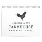 Welkom bij onze boerderij Land Rustic Rooster Kalender (Hoes)