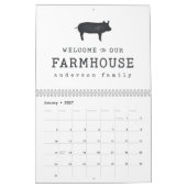Welkom bij onze boerderij, Rustic Pig Hog Kalender (Jan 2027)