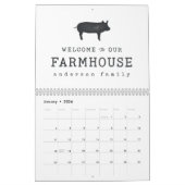 Welkom bij onze boerderij, Rustic Pig Hog Kalender (Jan 2026)