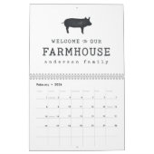 Welkom bij onze boerderij, Rustic Pig Hog Kalender (Feb 2026)