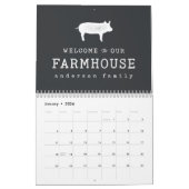 Welkom bij onze boerderij, Rustic Pig Hog Kalender (Jan 2026)
