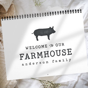 Welkom bij onze boerderij, Rustic Pig Hog Kalender