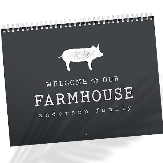 Welkom bij onze boerderij, Rustic Pig Hog Kalender