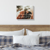 Welkom bij onze bruiloft aangepaste bruid bruidego canvas afdruk (Insitu (Slaapkamer))