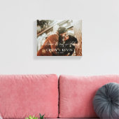 Welkom bij onze bruiloft aangepaste bruid bruidego canvas afdruk (Insitu (Woonkamer))