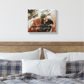 Welkom bij onze bruiloft aangepaste bruid bruidego canvas afdruk (Insitu (Slaapkamer))