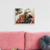 Welkom bij onze bruiloft aangepaste bruid bruidego canvas afdruk (Insitu (Woonkamer))
