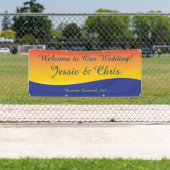 Welkom bij onze bruiloft achtergrond spandoek (Insitu)