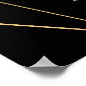 Welkom bij onze bruiloft Black Gold Geometric Poster (Hoek)
