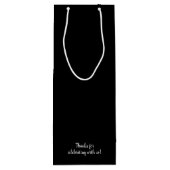 Welkom bij onze bruiloft Black Wijn Cadeautas (Achterkant)