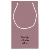 Welkom bij onze bruiloft, DUSTY ROOS Cadeaus KLEIN Klein Cadeauzakje (Achterkant)