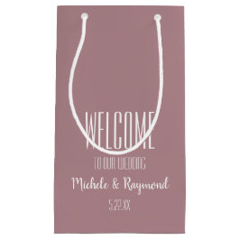 Welkom bij onze bruiloft, DUSTY ROOS Cadeaus KLEIN Klein Cadeauzakje