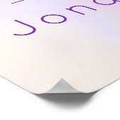 Welkom bij onze bruiloft Faux Gold Confetti Poster (Hoek)