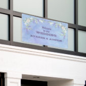 Welkom bij onze bruiloft Floral Banner (Buitenkant Gebouw)