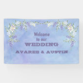 Welkom bij onze bruiloft Floral Banner (Horizontaal)