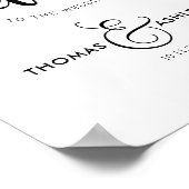 Welkom bij onze bruiloft - Gepersonaliseerd teken Poster (Hoek)