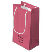 Welkom bij onze bruiloft HOT PINK Klein Cadeauzakje (Achterkant Gekanteld)