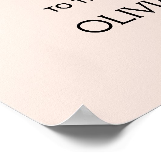 Welkom bij onze bruiloft met de zwarte roze poster (Hoek)