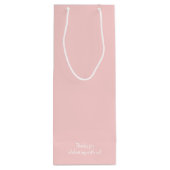 Welkom bij onze bruiloft met de zwarte roze wijn cadeautas (Achterkant)