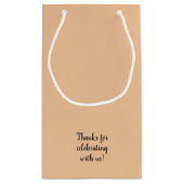 Welkom bij onze bruiloft PEACH Klein Cadeauzakje (Achterkant)