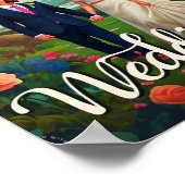 "Welkom bij onze bruiloft" Poster (Hoek)