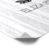 Welkom bij onze bruiloft Rustic Waterverf Reindeer Poster (Hoek)