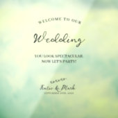 Welkom bij onze bruiloft spiegelteken Sticker Deca (Vel 3)