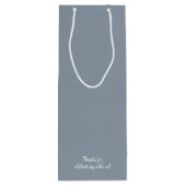 Welkom bij onze bruiloft-tusty Blue Wijn Cadeautas (Achterkant)