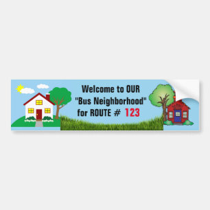 Welkom bij onze "Busbuurt" voor route # 123 Bumpersticker