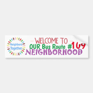 Welkom bij onze busroute #109 bumpersticker