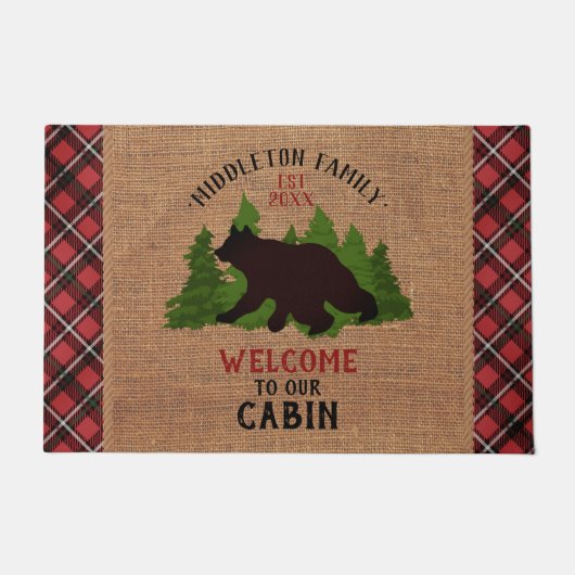 Welkom bij onze Cabin Deurmat (Voorkant)