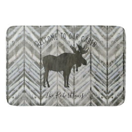 Welkom bij onze Cabin Moose Rustic Lodge Bath Deco Badmat