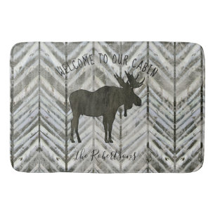 Welkom bij onze Cabin Moose Rustic Lodge Bath Deco Badmat