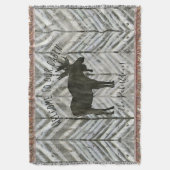 Welkom bij onze Cabin Moose Rustic Lodge Familie Deken (Voorkant Verticaal)