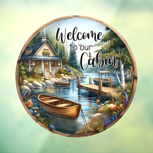 Welkom bij onze Cabin Raamsticker (Vel 3)