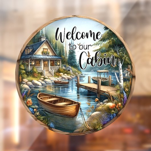 Welkom bij onze Cabin Raamsticker (Vel 2)