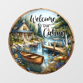 Welkom bij onze Cabin Raamsticker (Vel)