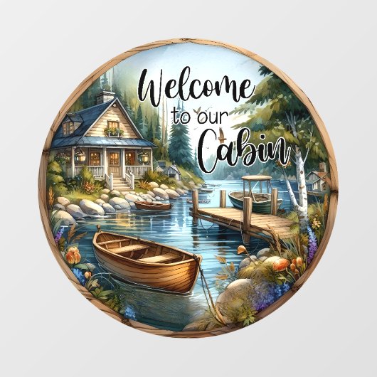 Welkom bij onze Cabin Raamsticker (Vel)