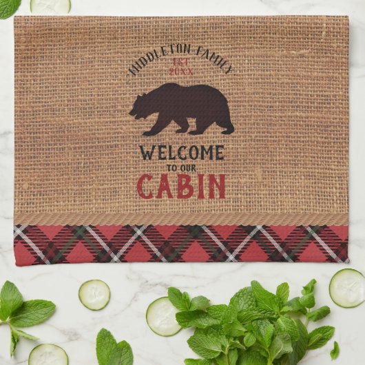 Welkom bij onze Cabin  Theedoek (Gevouwen)