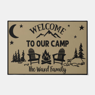 Welkom bij onze camp-beklimming, kampeerlappen  deurmat