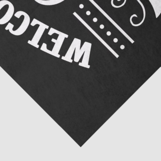 Welkom bij onze Campsite Tissuepapier (Detail)