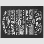 Welkom bij onze Campsite Tissuepapier (Voorkant)